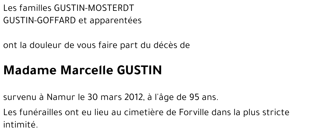 Marcelle GUSTIN