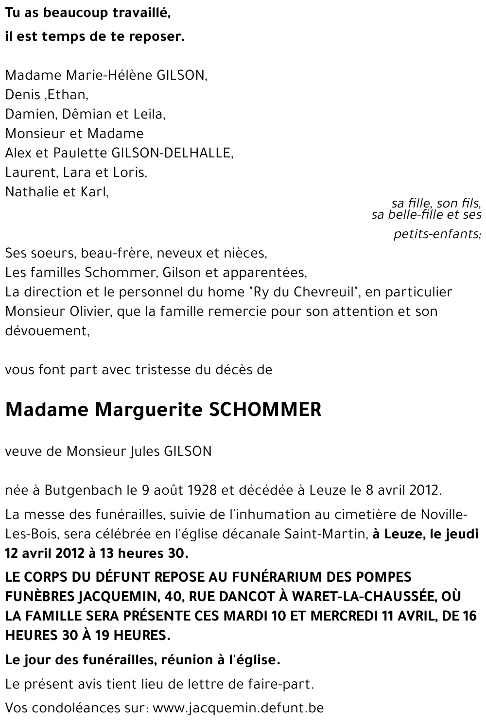 Marguerite SCHOMMER