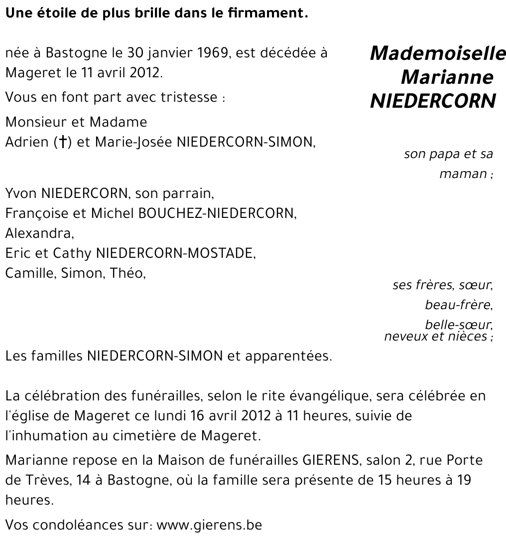 Marianne NIEDERCORN