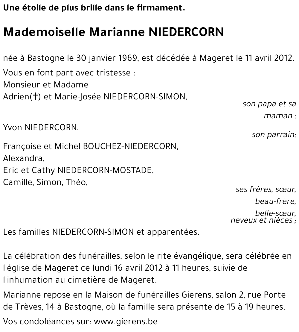 Marianne NIEDERCORN