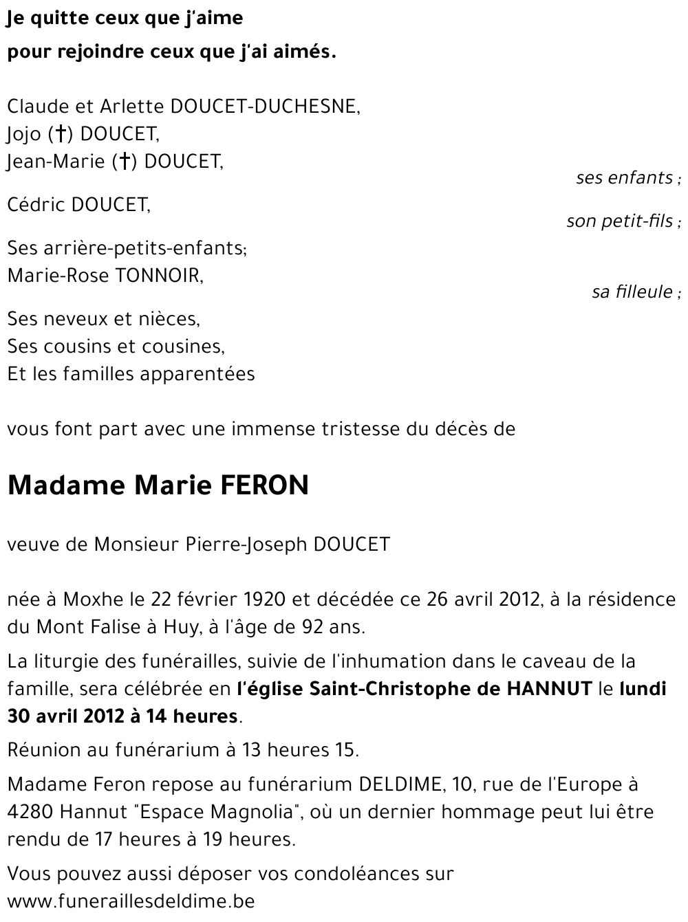 Marie FERON