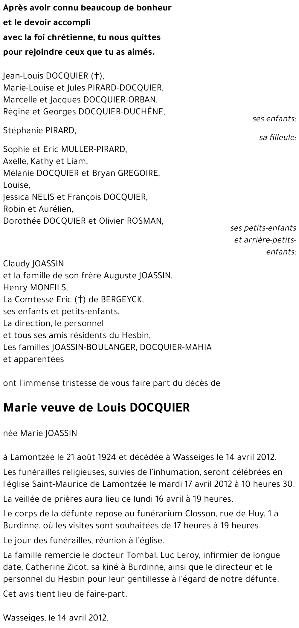 Marie JOASSIN