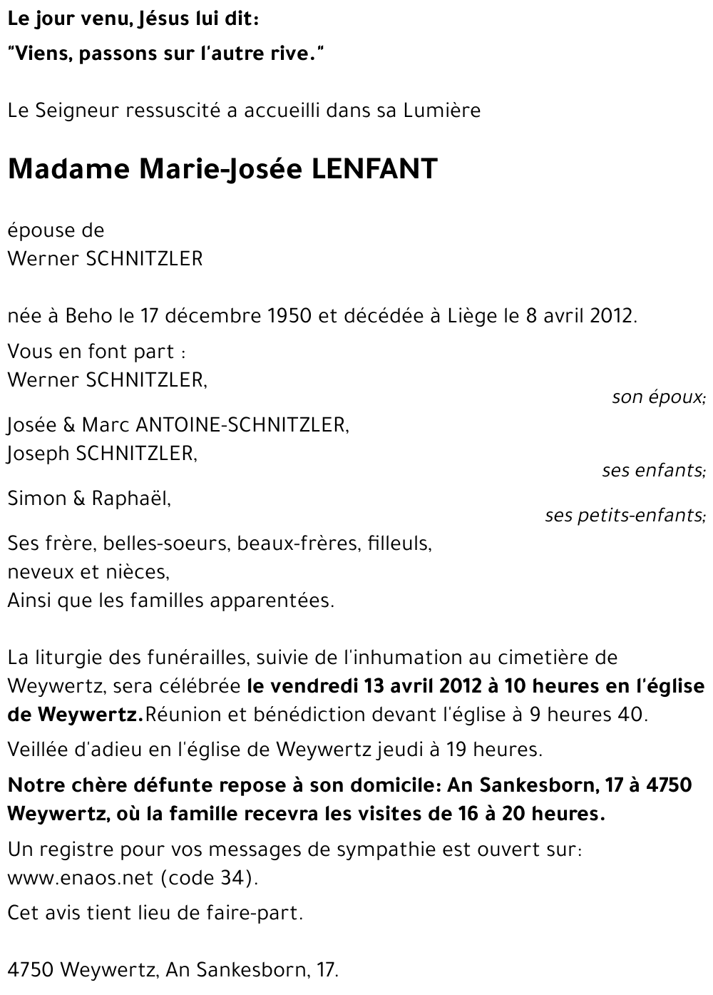 Marie-Josée LENFANT