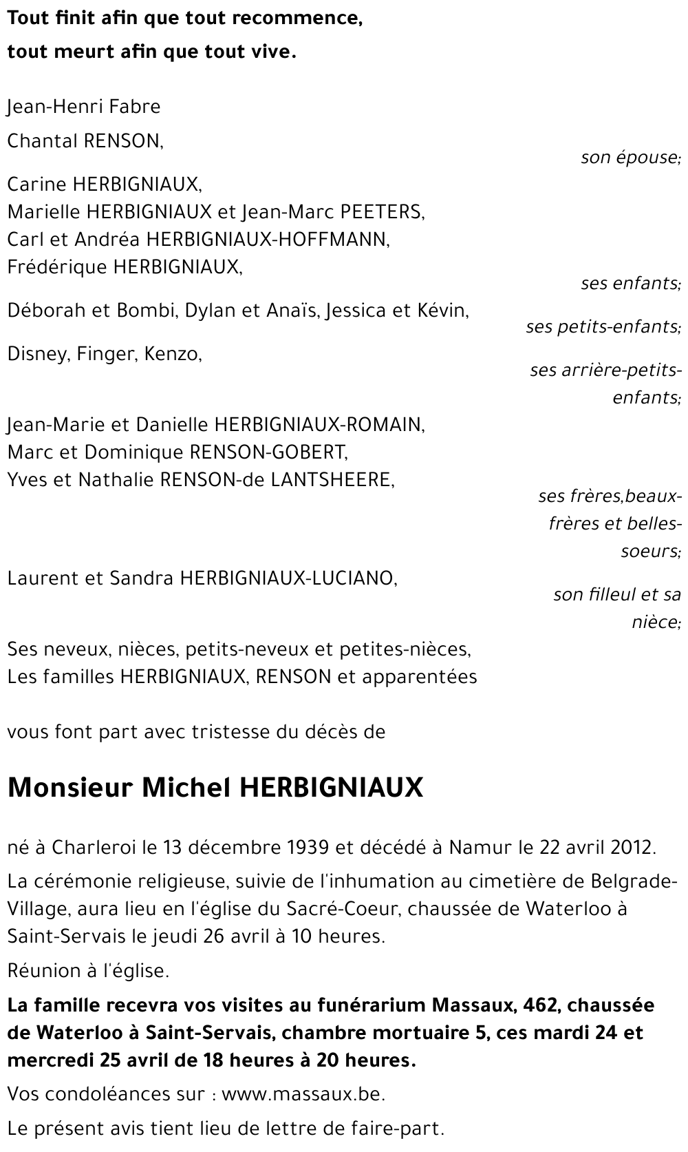 Michel HERBIGNIAUX