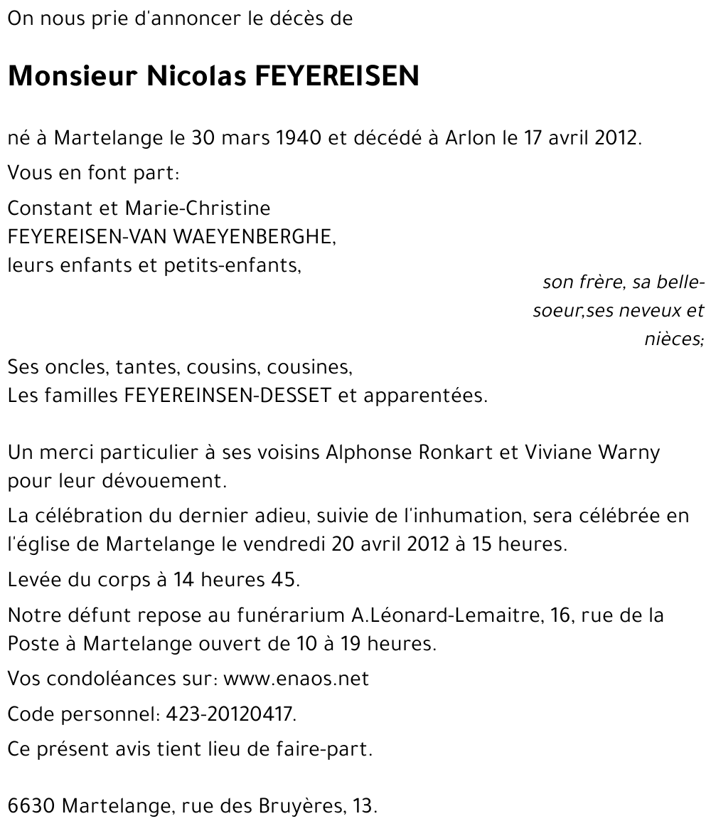 Nicolas FEYEREISEN