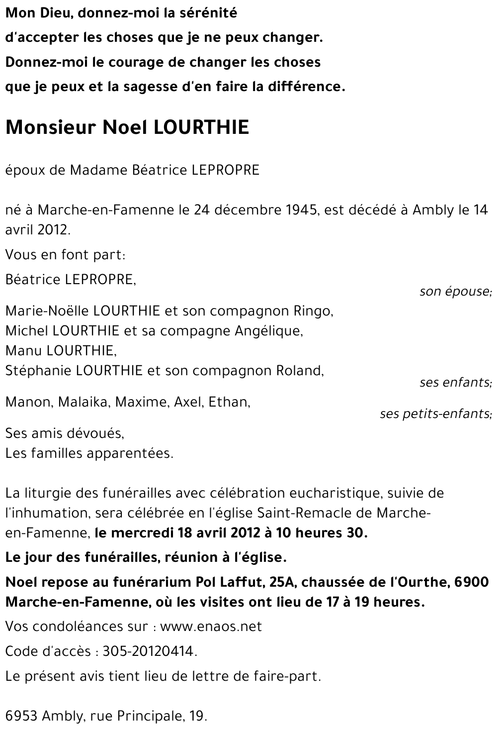 Noel LOURTHIE