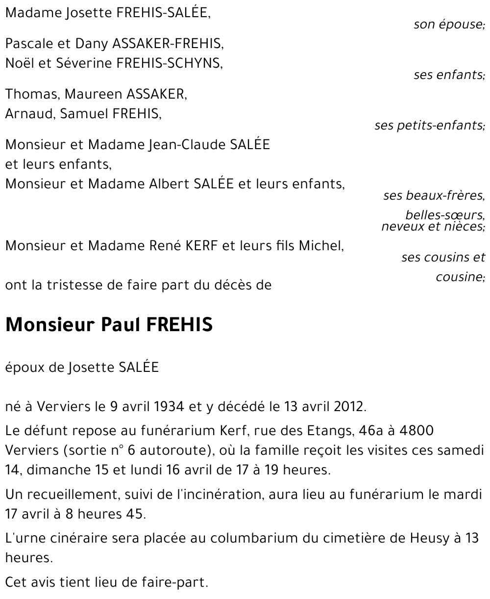 Paul FREHIS
