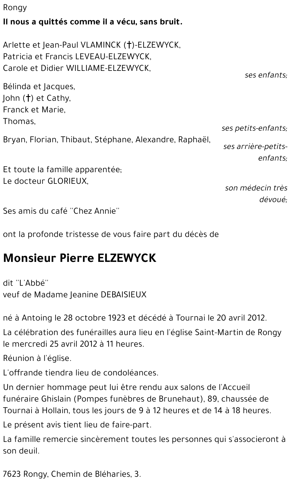 Pierre ELZEWYCK