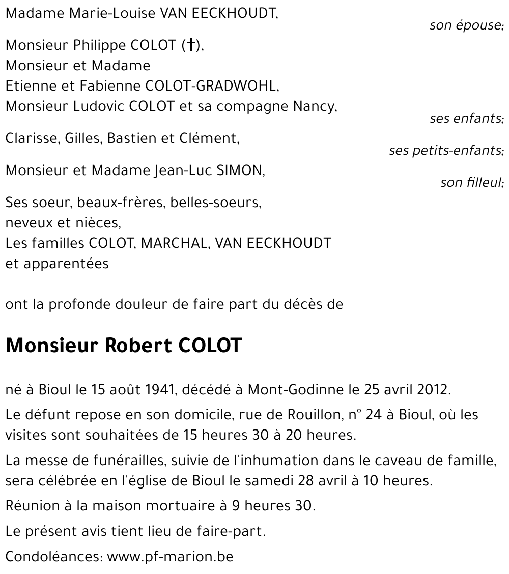 Robert COLOT