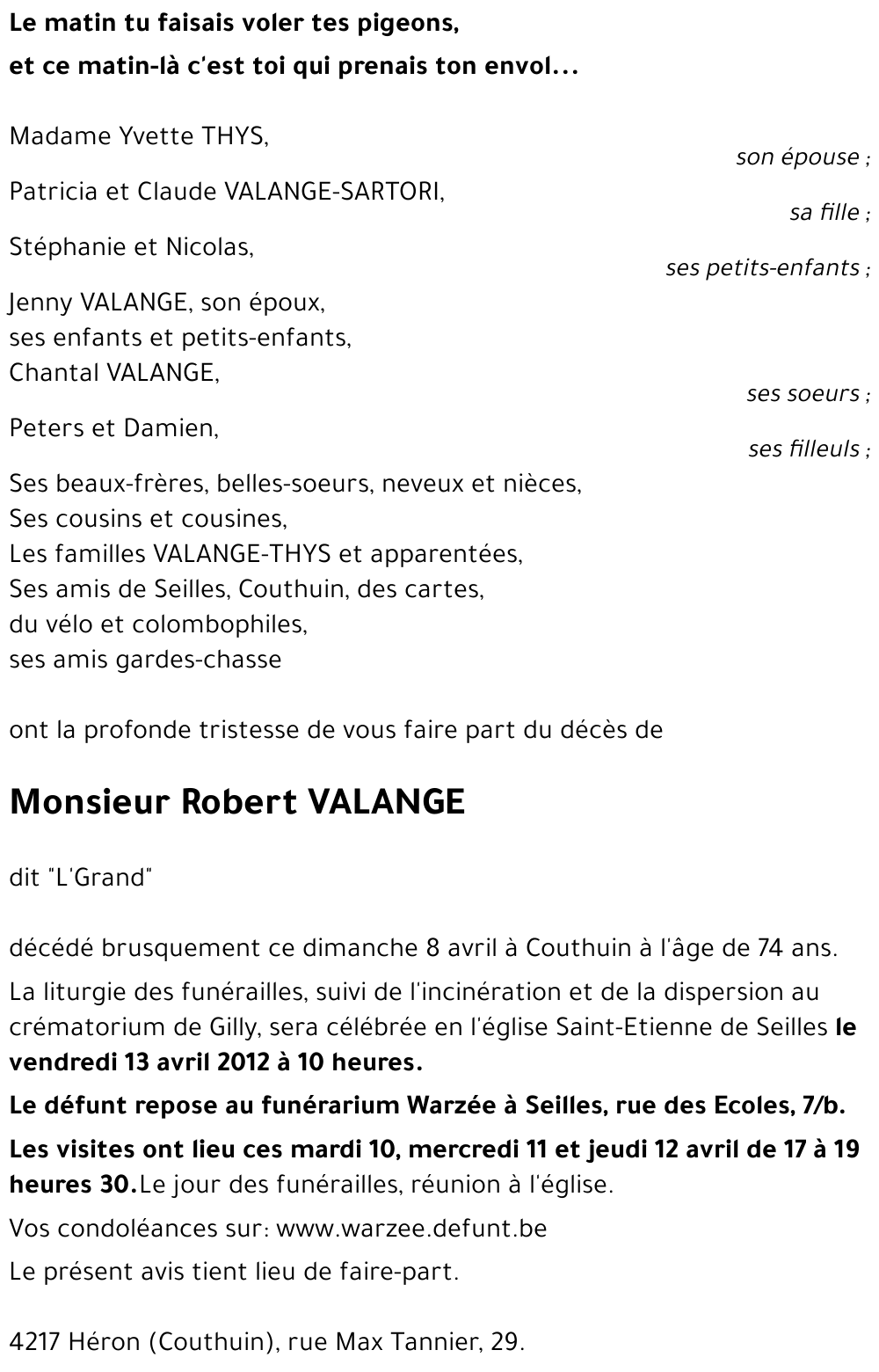 Robert VALANGE