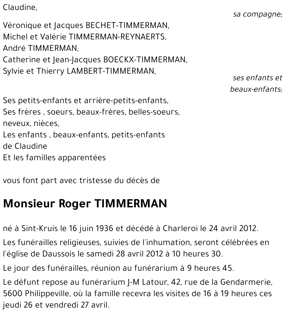 Roger TIMMERMAN