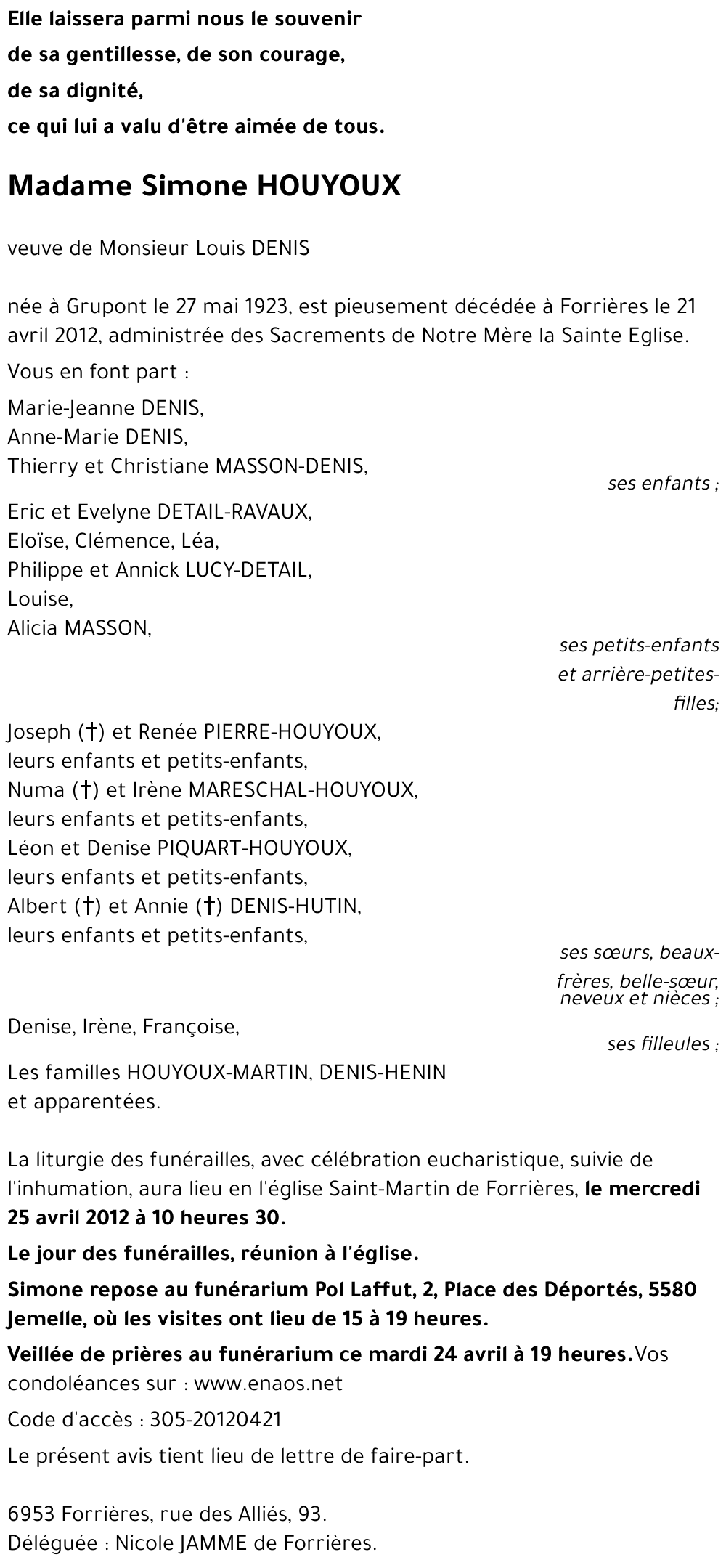 Simone HOUYOUX