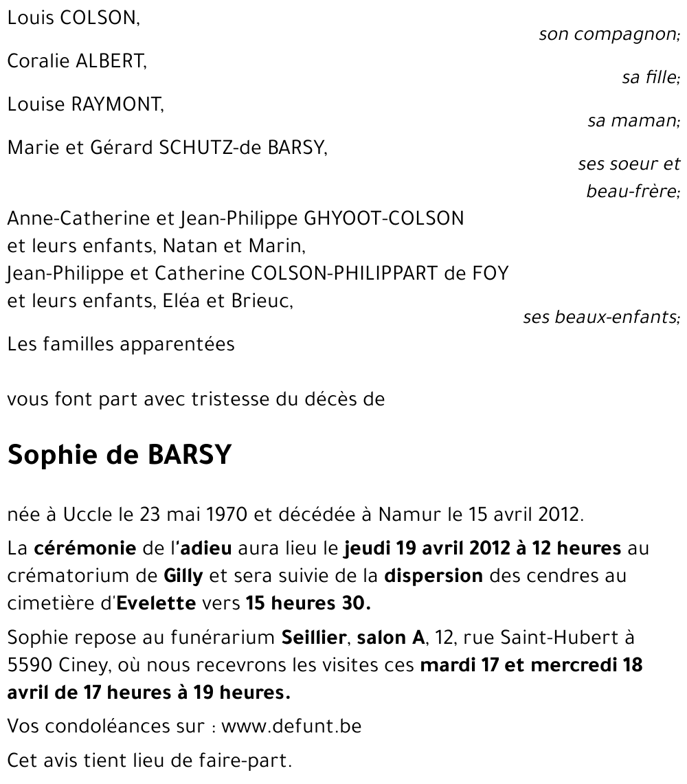 Sophie de Barsy