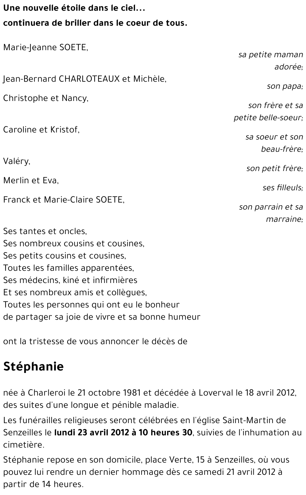 Stéphanie -