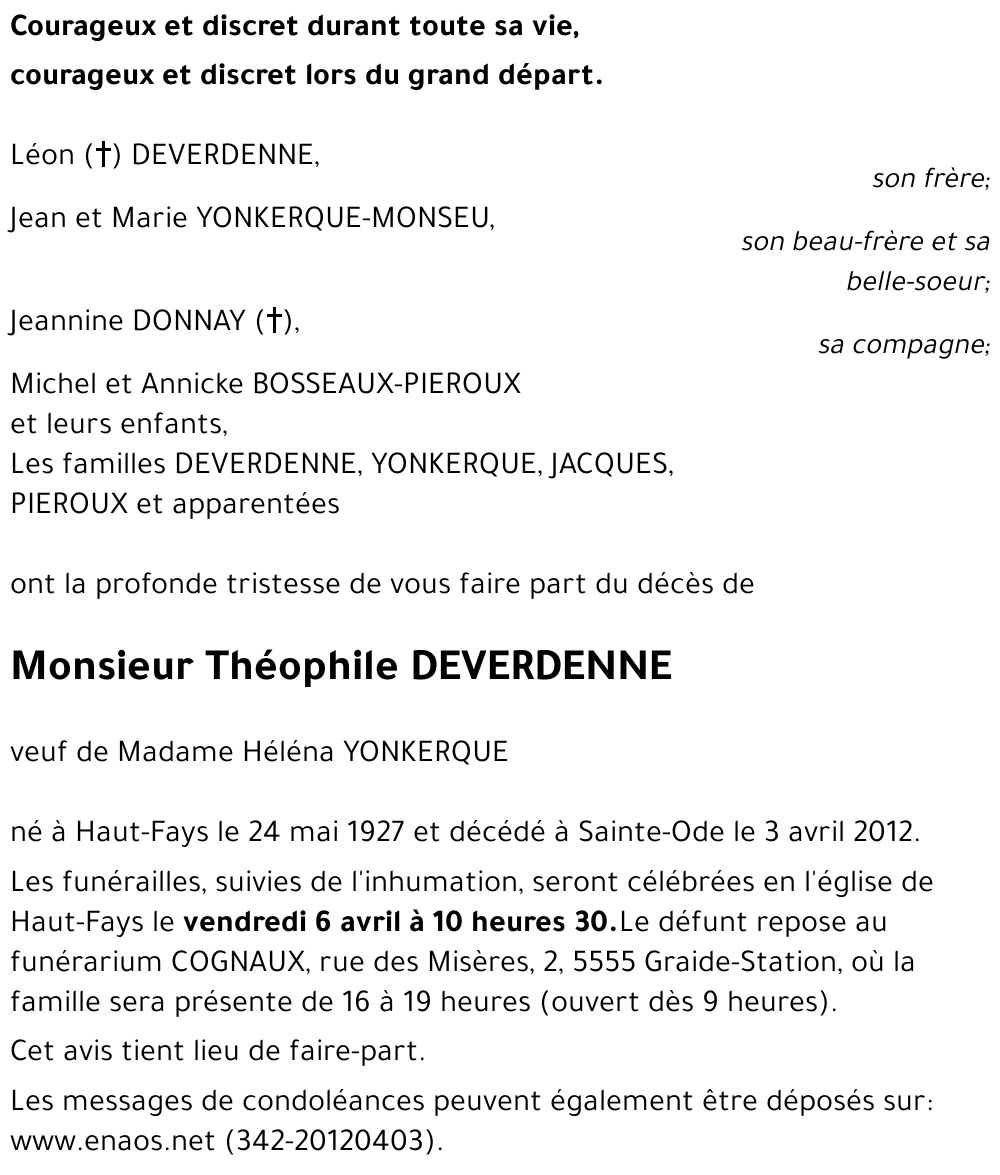 Théophile DEVERDENNE