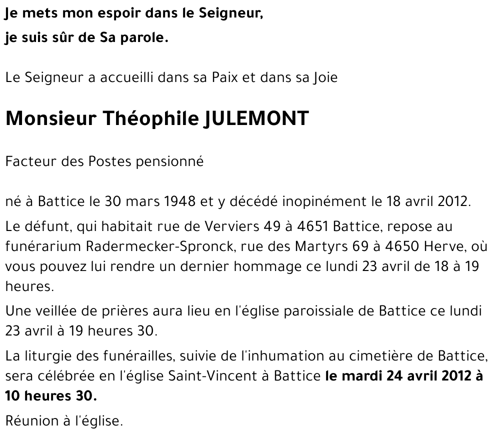 Théophile JULEMONT