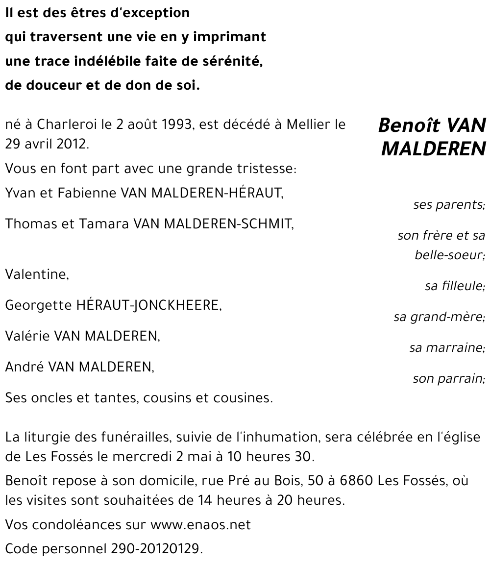 Van Malderen Benoît