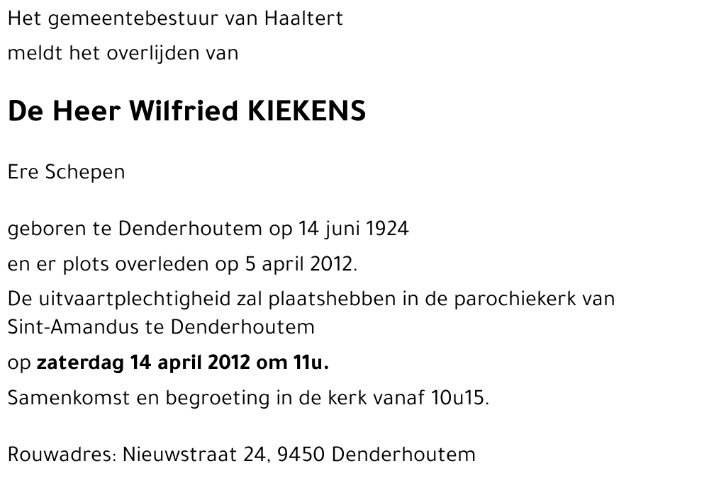 Wilfried KIEKENS