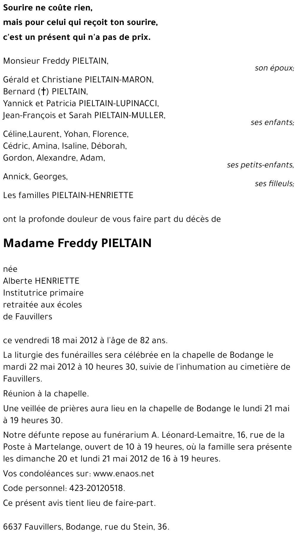 Alberte HENRIETTE