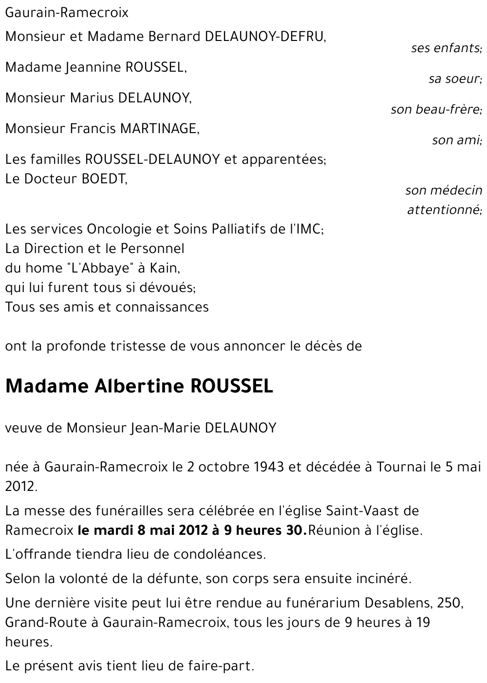 Albertine ROUSSEL