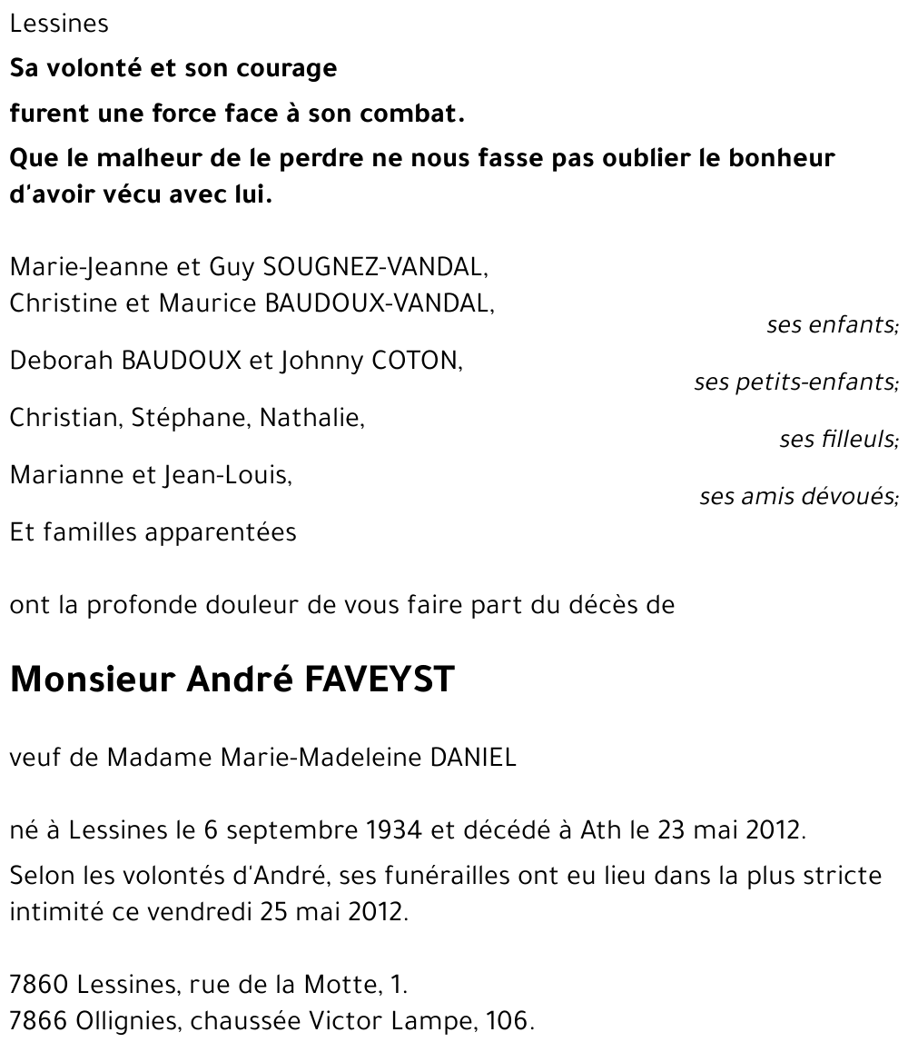 André FAVEYST