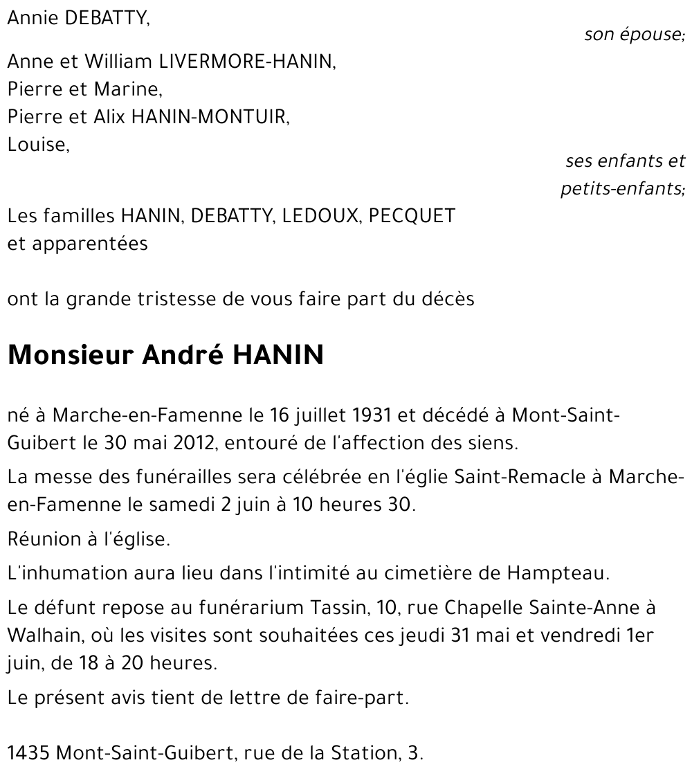 André HANIN