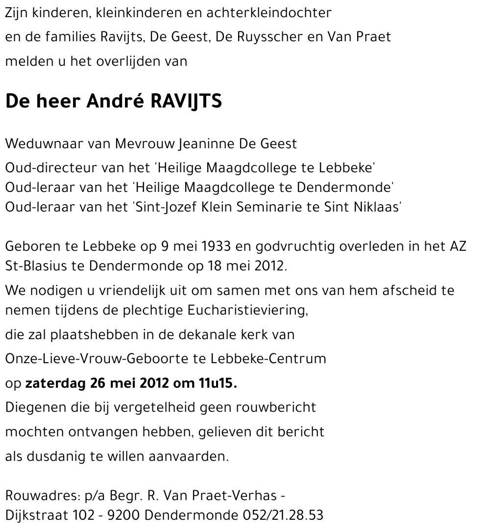 André RAVIJTS