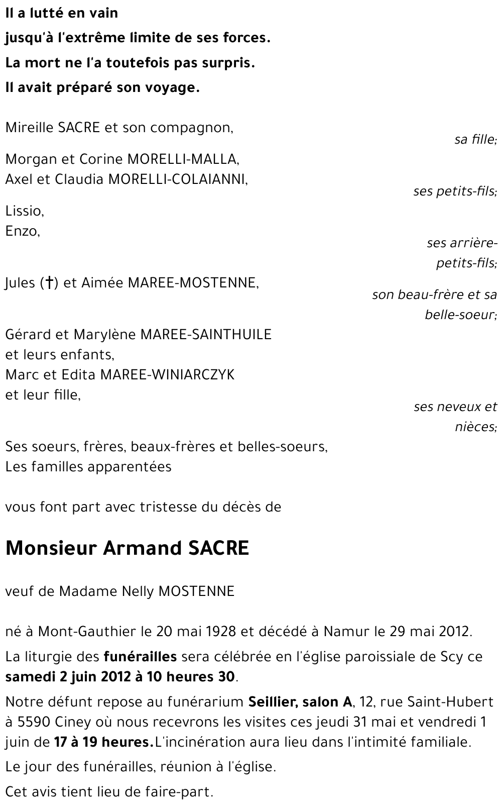 Armand SACRE