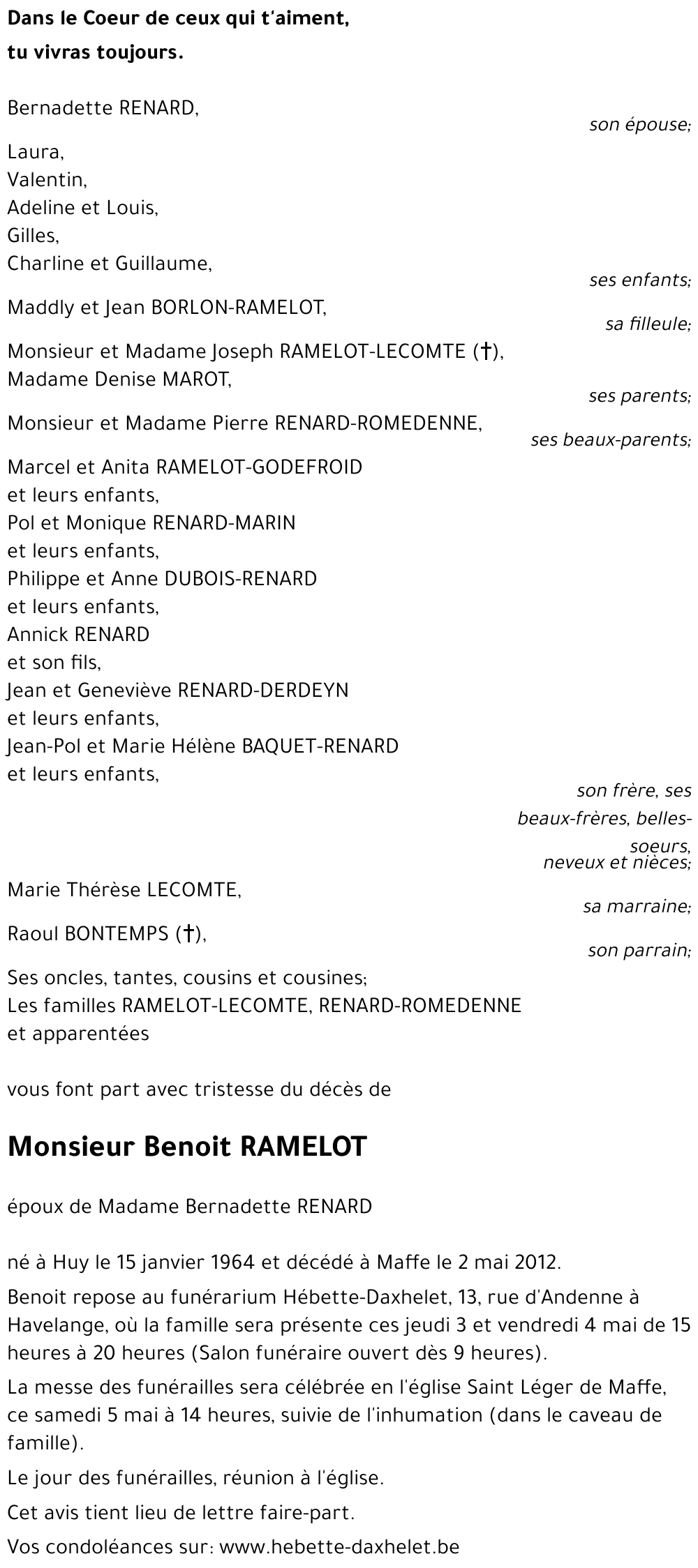 Benoit RAMELOT