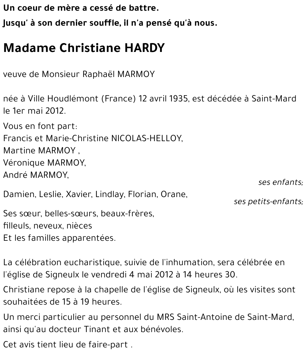 Christiane HARDY