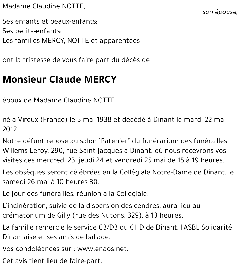 Claude MERCY