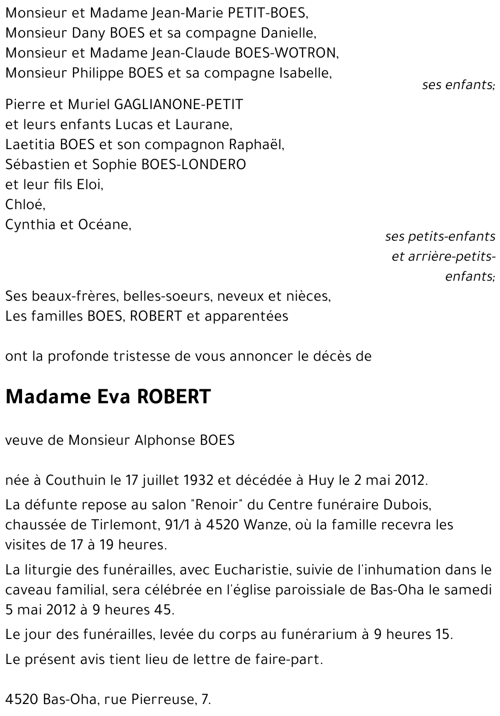 Eva ROBERT