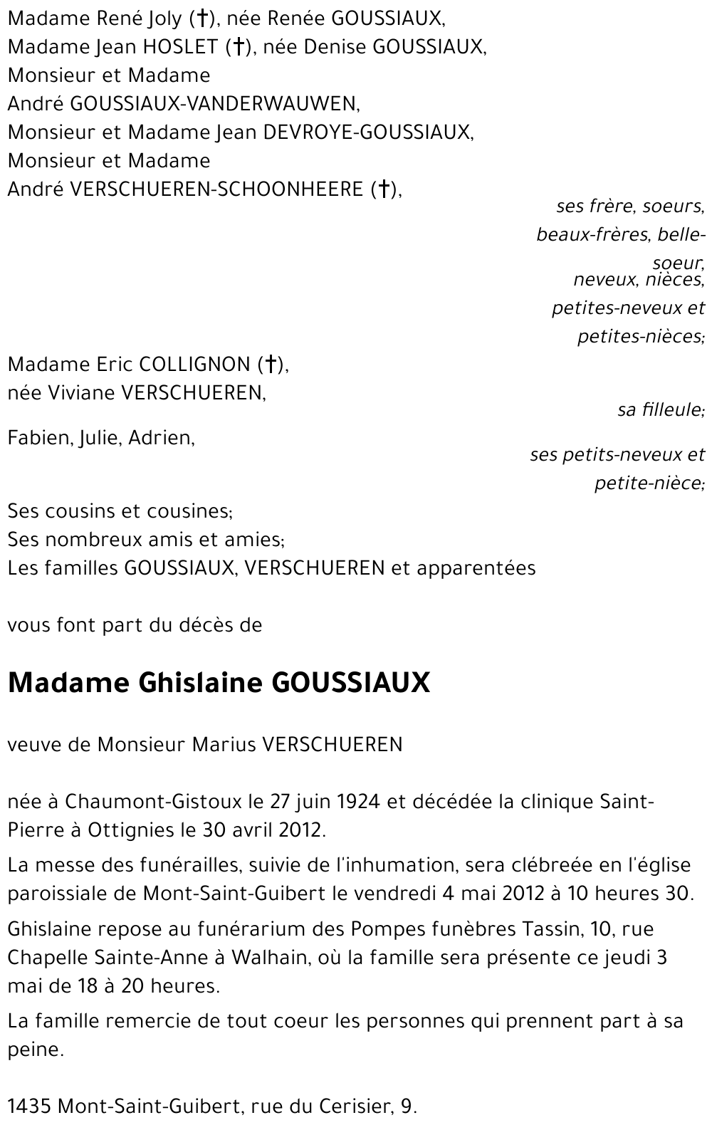 Ghislaine GOUSSIAUX