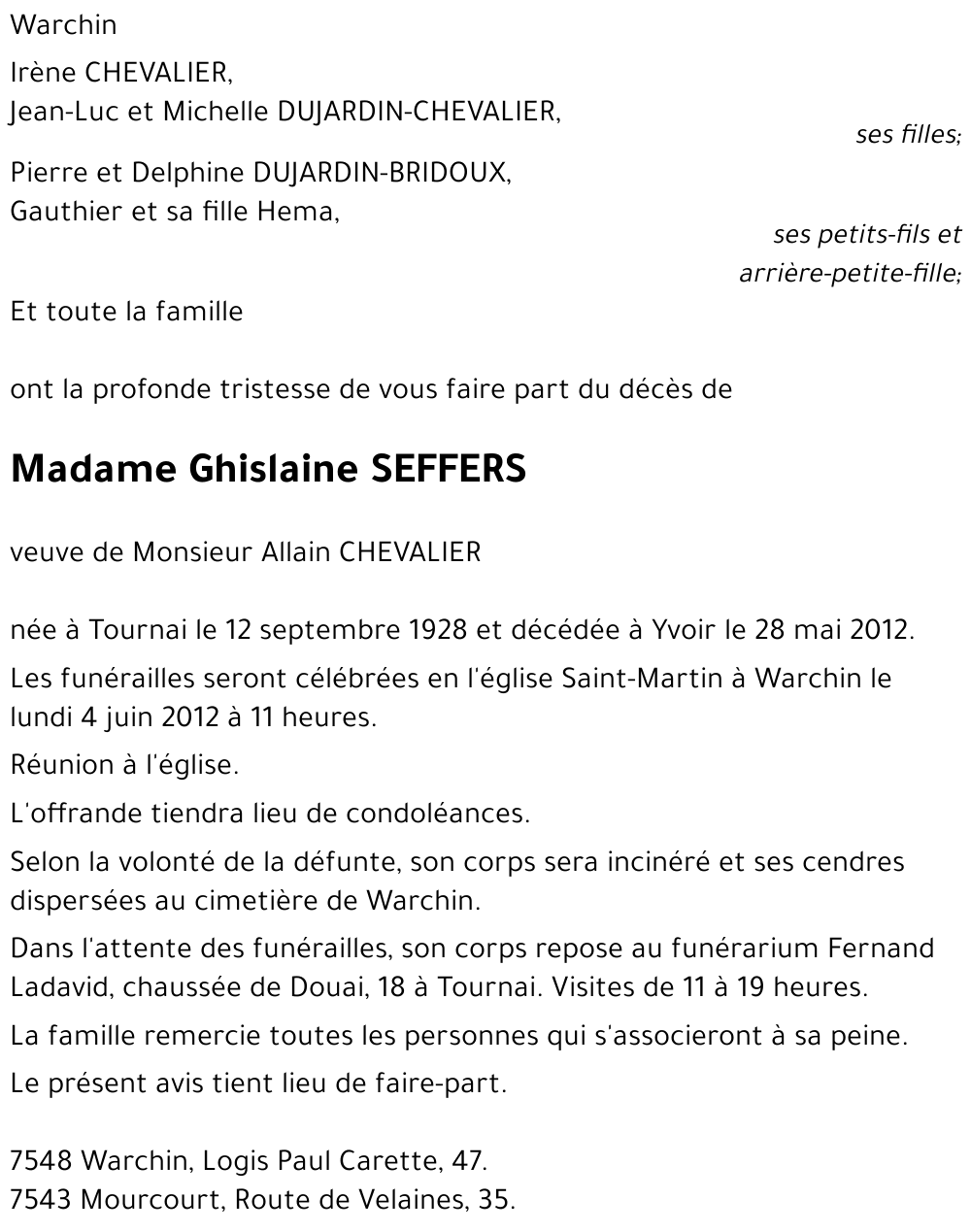 Ghislaine SEFFERS