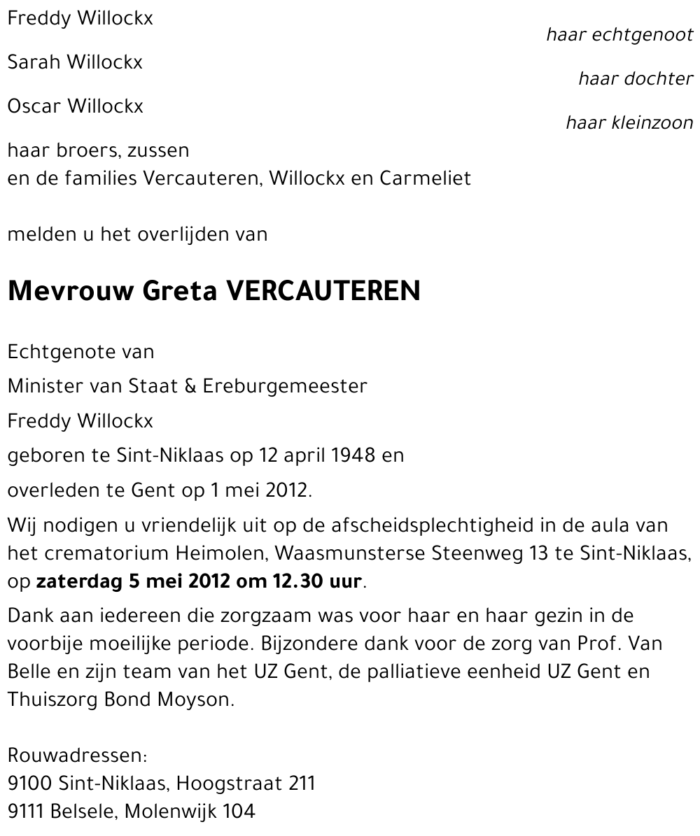 Greta VERCAUTEREN