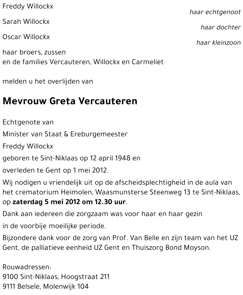 Greta VERCAUTEREN