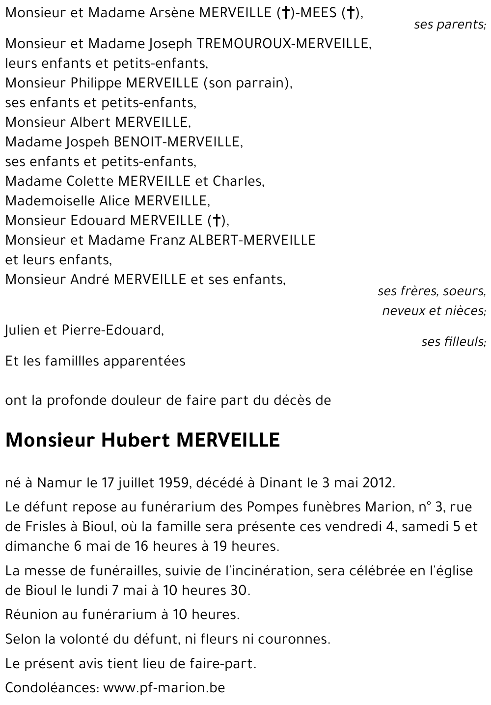 Hubert MERVEILLE