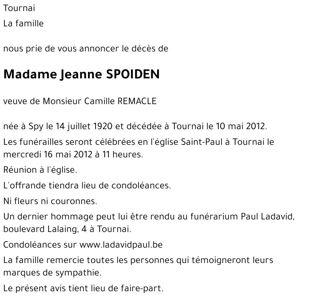 Jeanne SPOIDEN