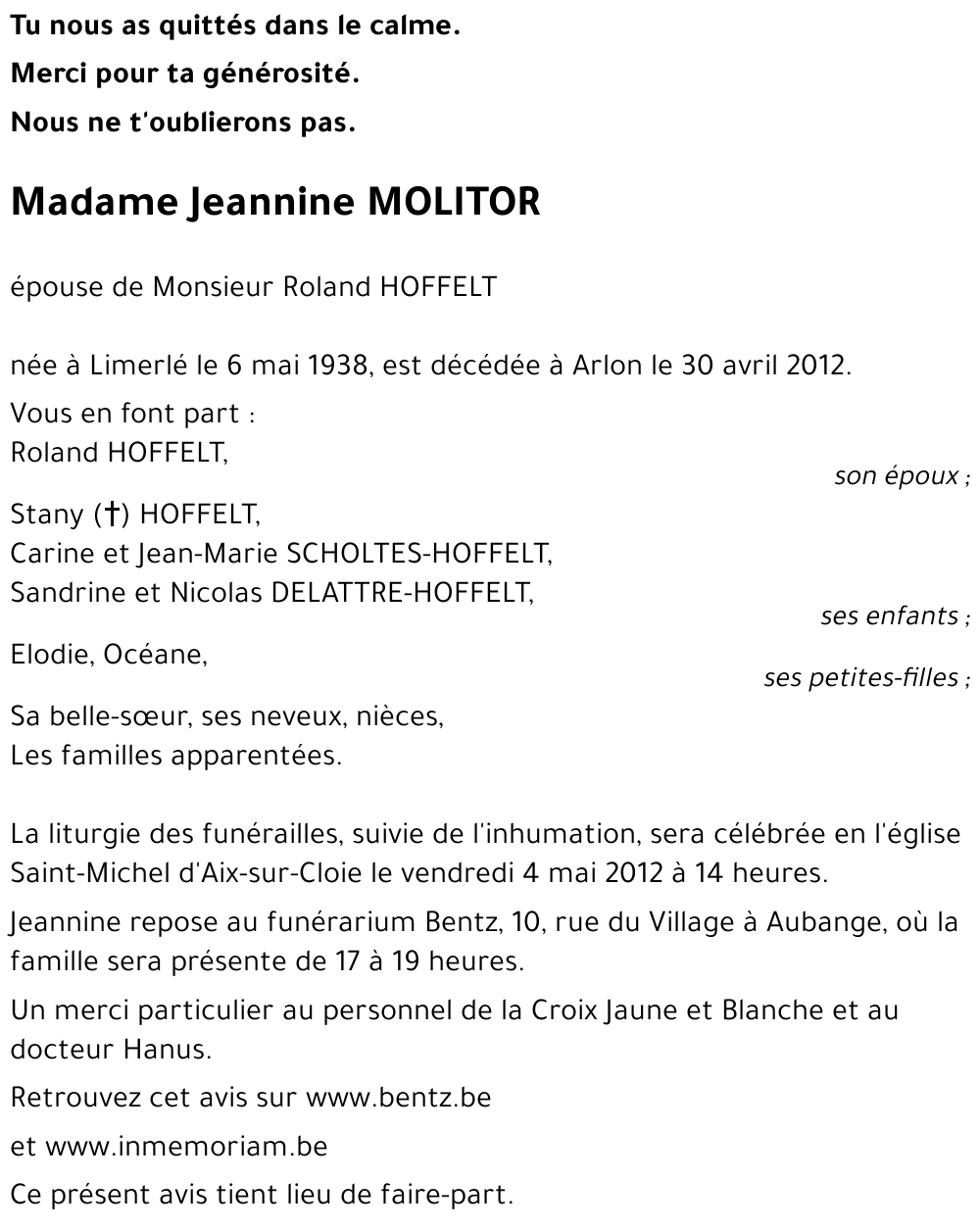 Jeannine MOLITOR