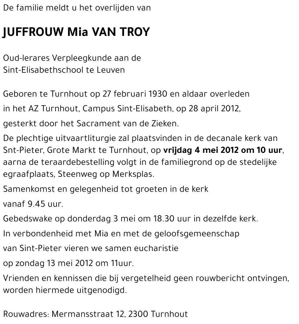 Mia VAN TROY