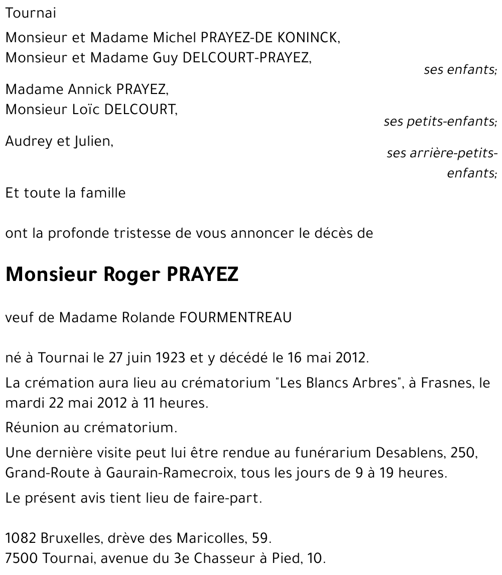 Roger PRAYEZ