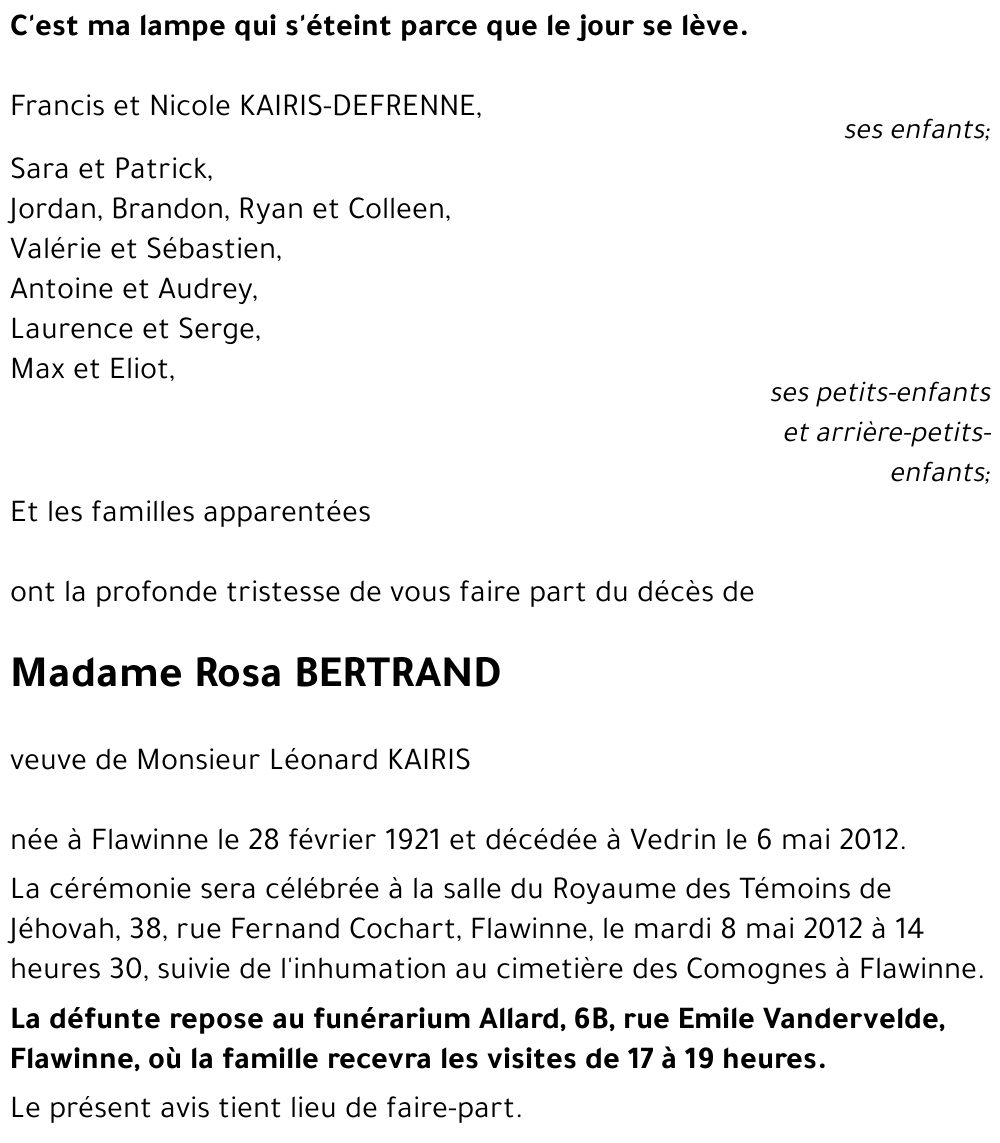 Rosa BERTRAND