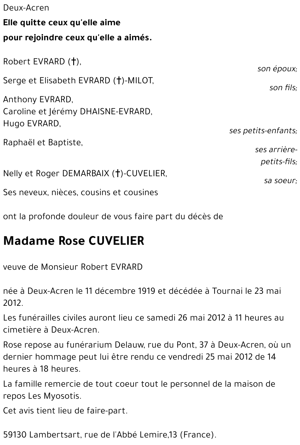 Rose CUVELIER