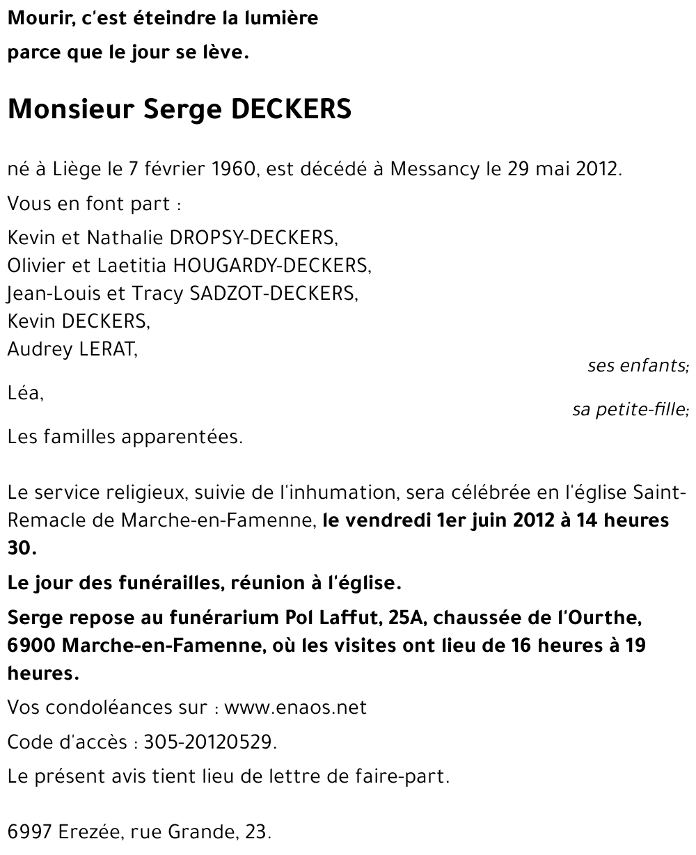 Serge DECKERS