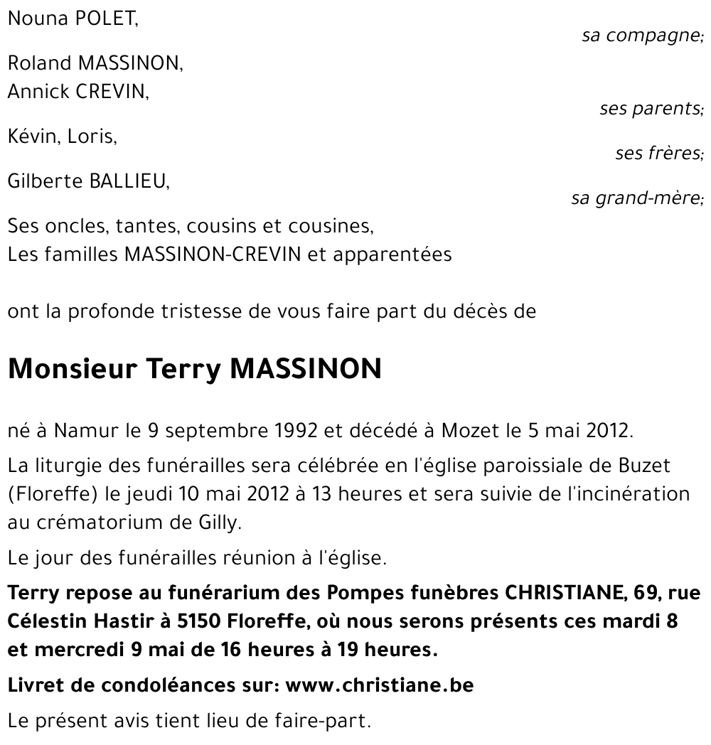 Terry MASSINON