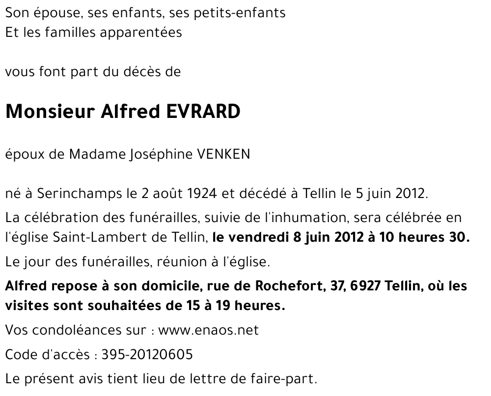 Alfred EVRARD