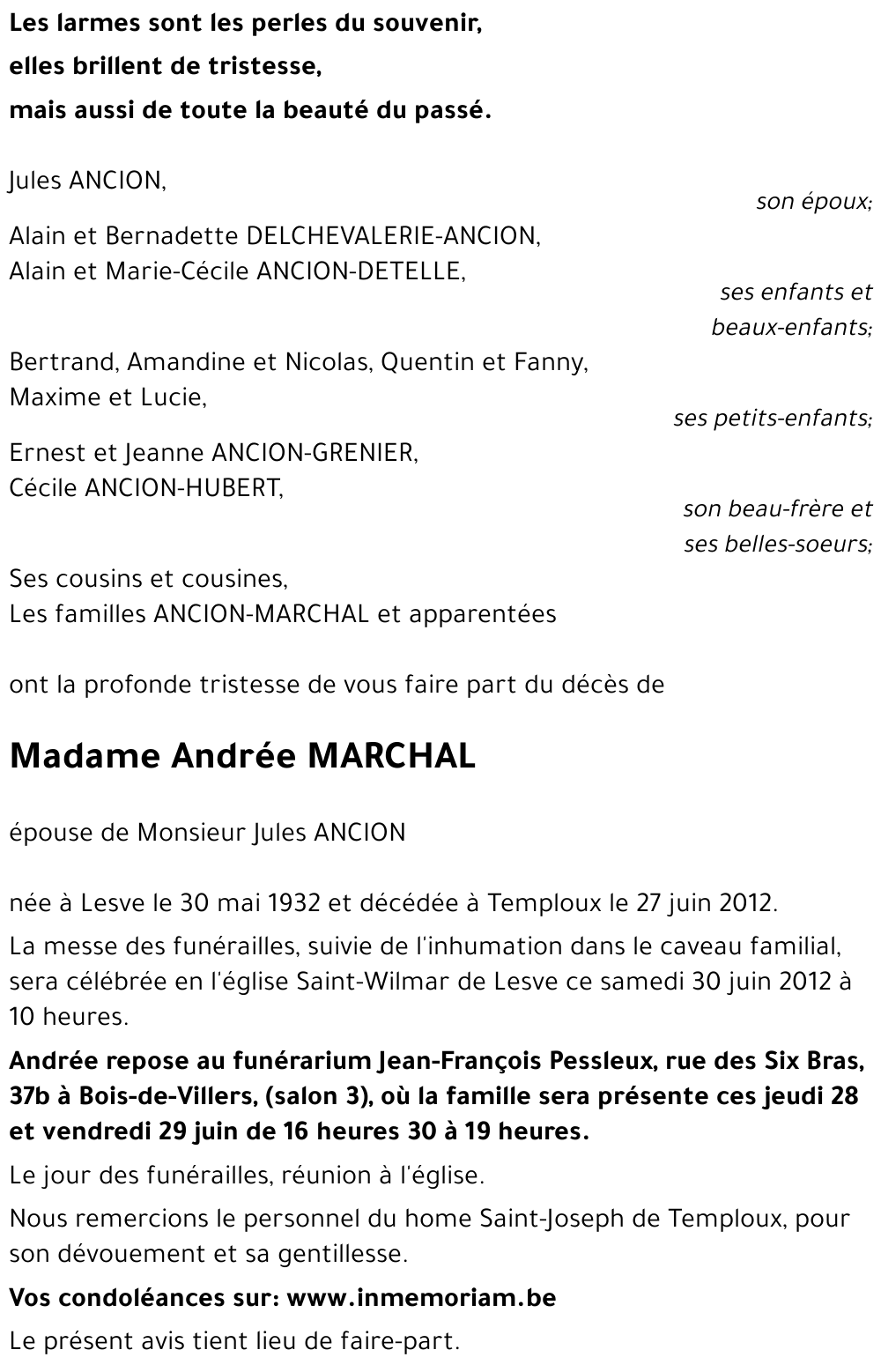 Andrée MARCHAL