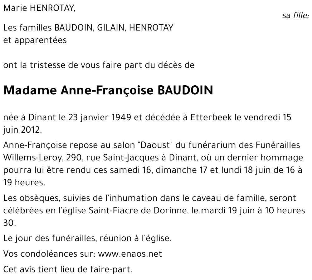 Anne-Françoise BAUDOIN