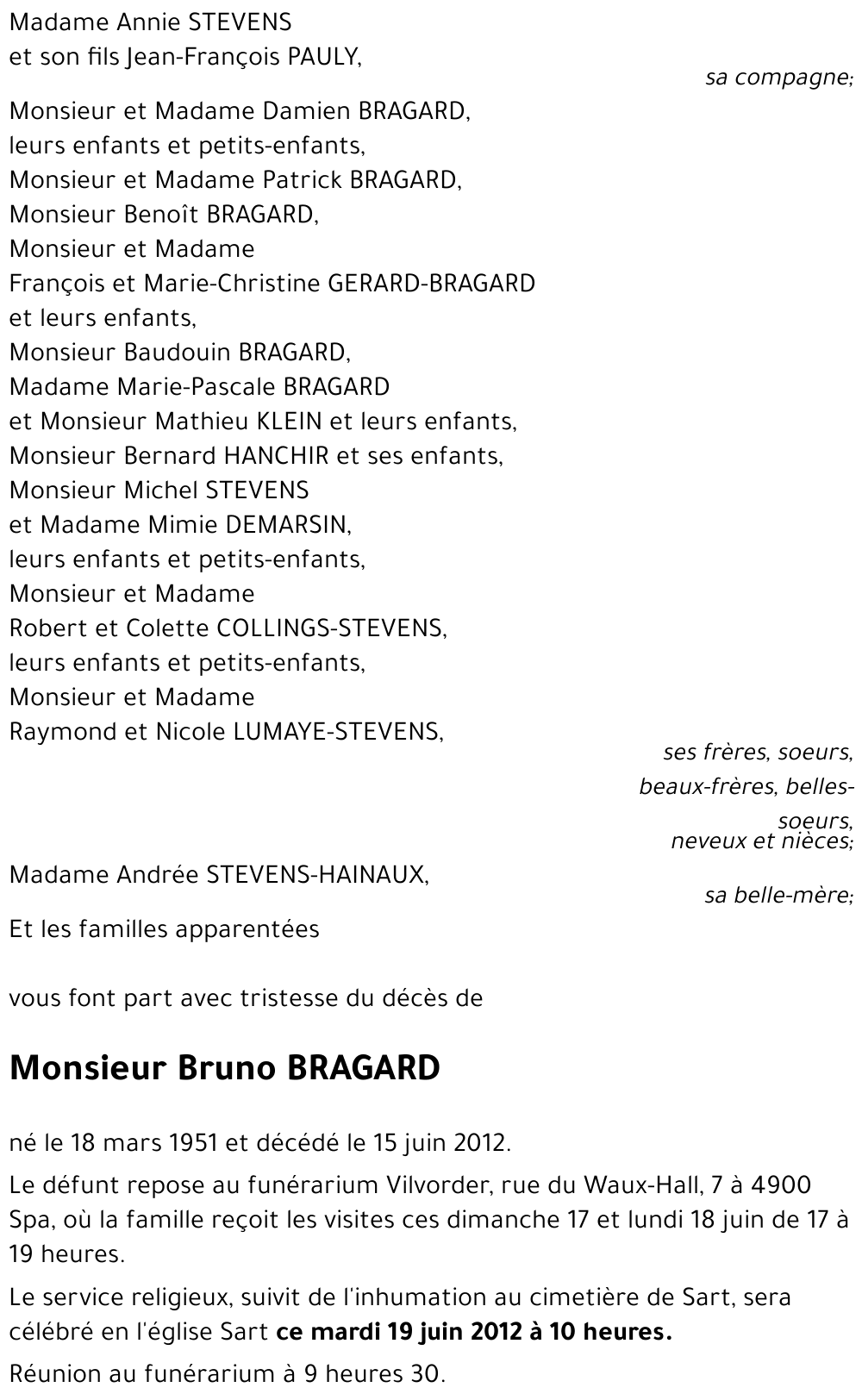 Bruno BRAGARD