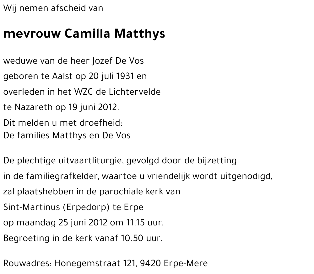 Camilla Matthys